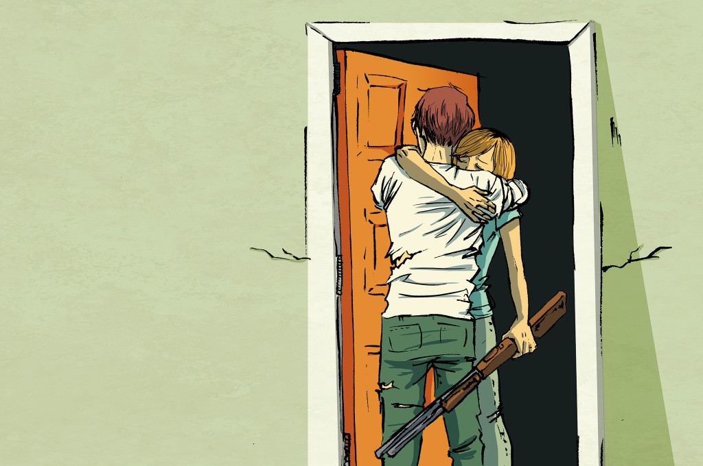 man-hugging-wife-after-returning-home-safe