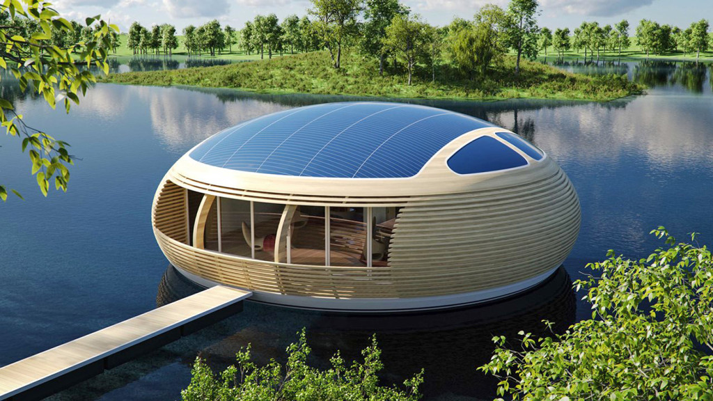 Solar powered floating buildings 2