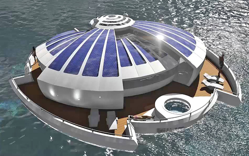 Solar powered floating buildings 3