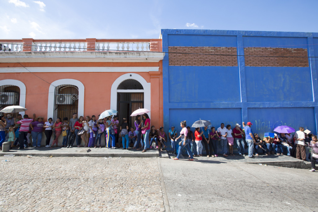 Long lines have formed outside many Venezuelan supermarkets, such as this one in Ciudad Bolivar. Source: iStock / piccaya