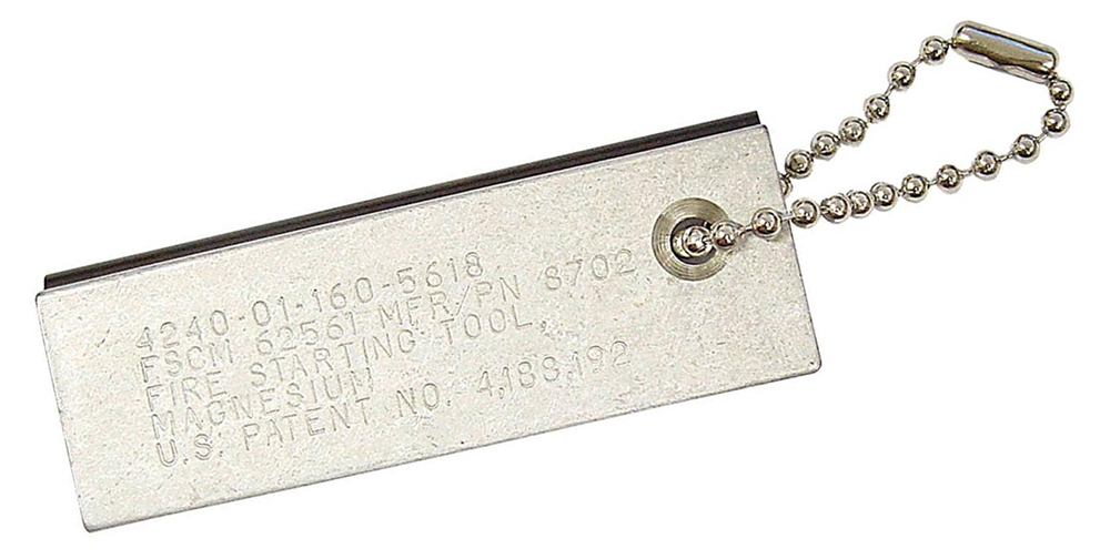 This magnesium bar contains an embedded ferro rod, but the rest of the bar is pure magnesium.