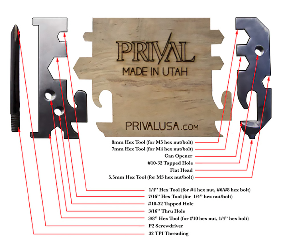 Prival NWS survival edc multi tool fire starter 2
