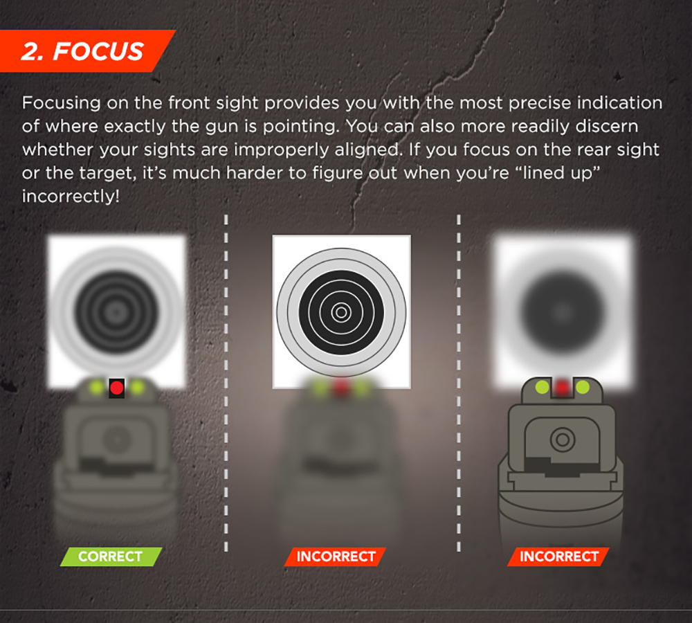 Shooting fundamentals pistol gun infographic 2