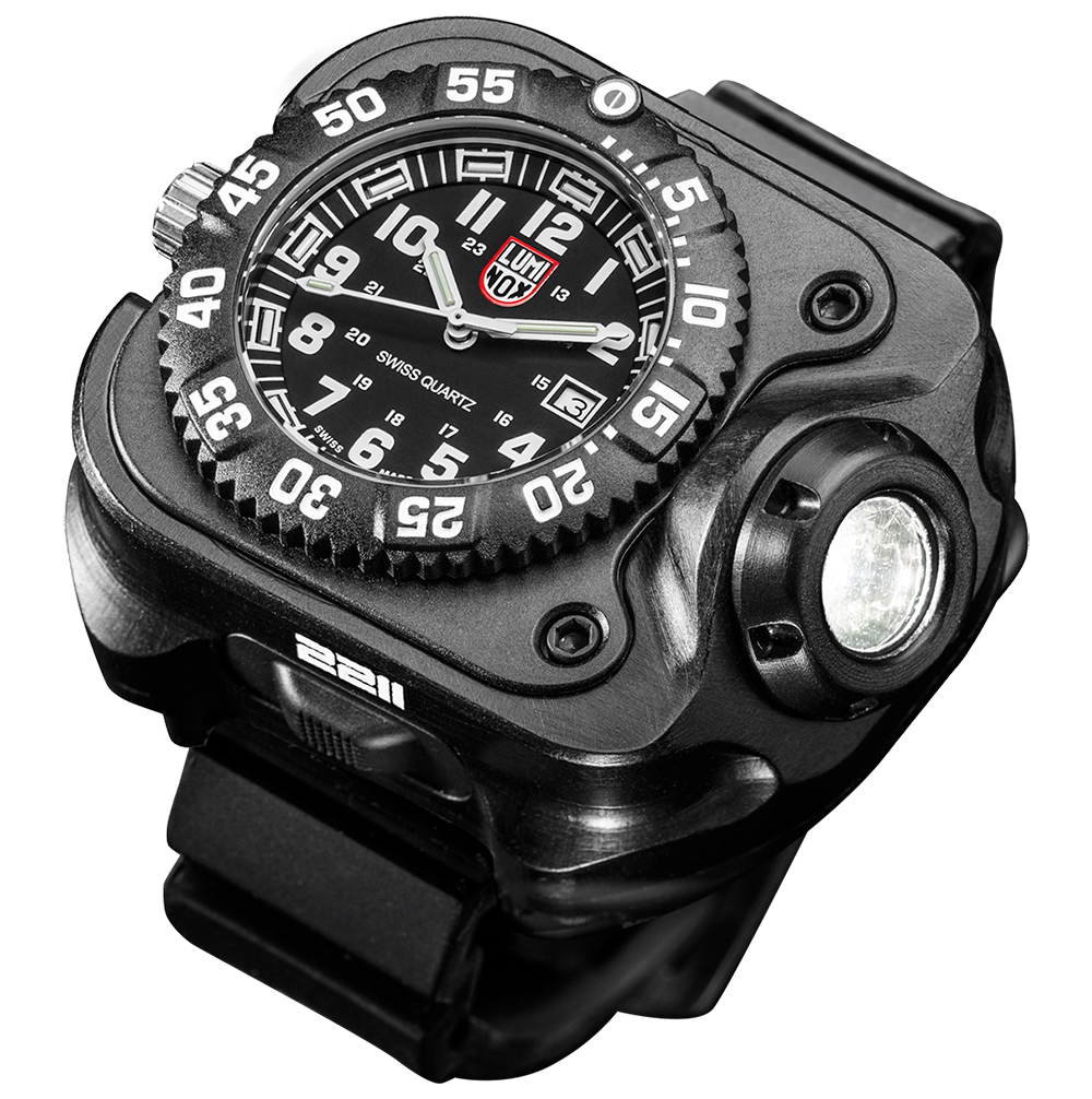 The WristLight is also available with a built-in Luminox watch.