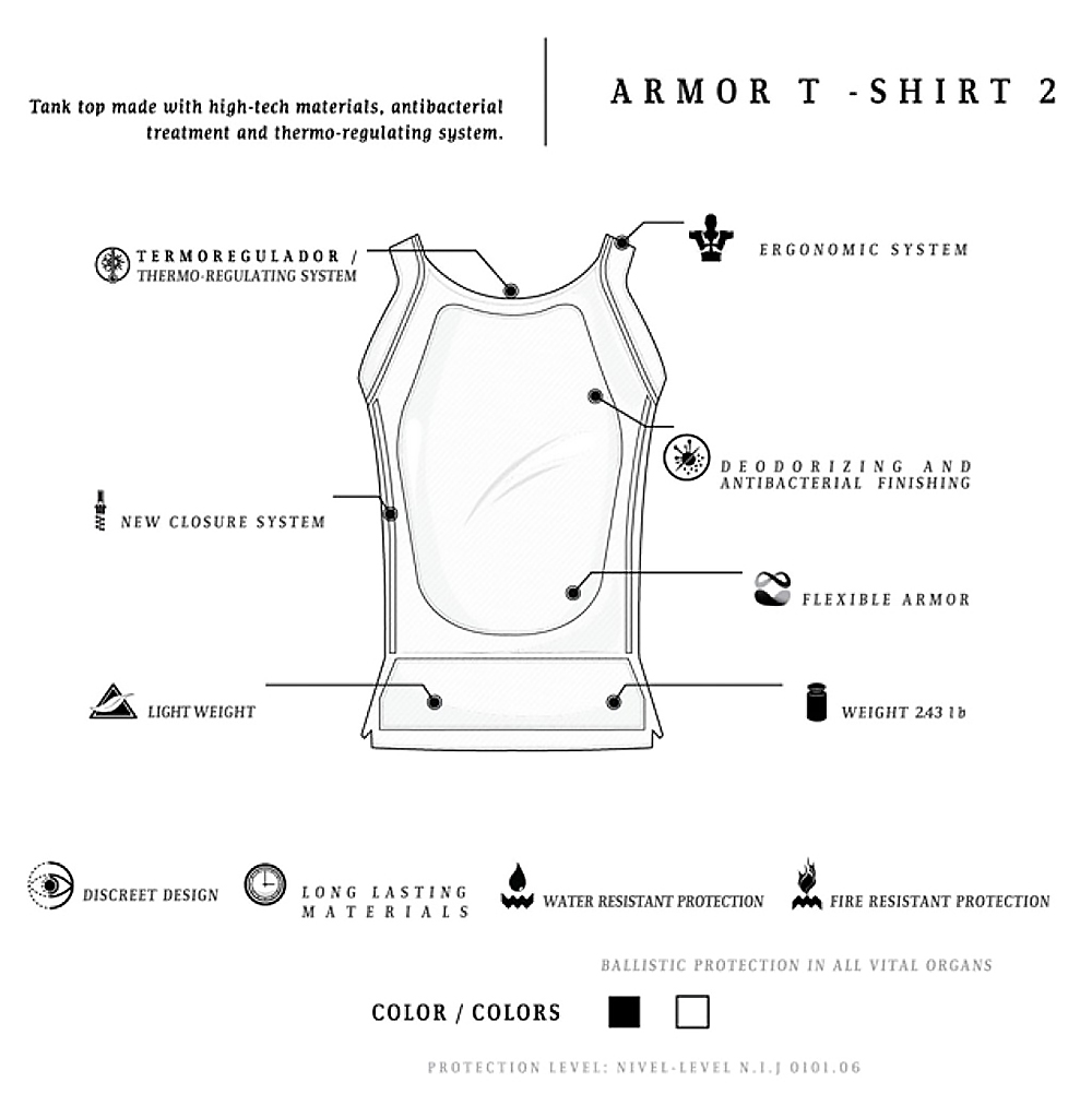 Body armor t-shirt bulletproof gun apparel 2