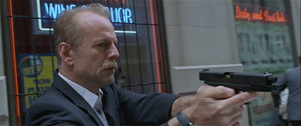 Bruce willis 16 blocks movie gun scene glock jam