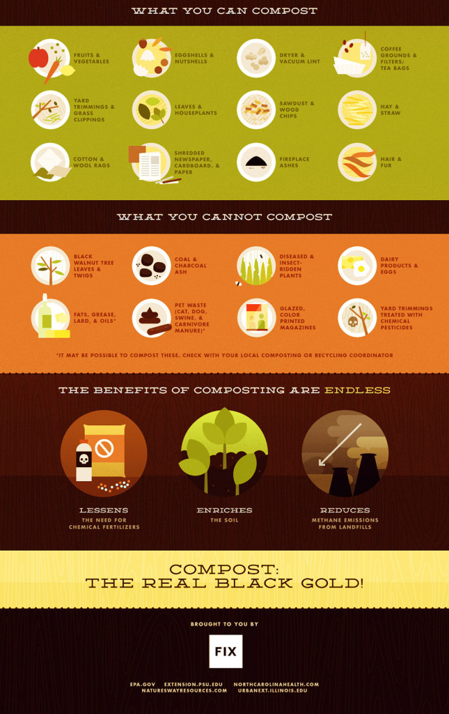 Infographic compost gardening food plants trees fruit vegetable 3